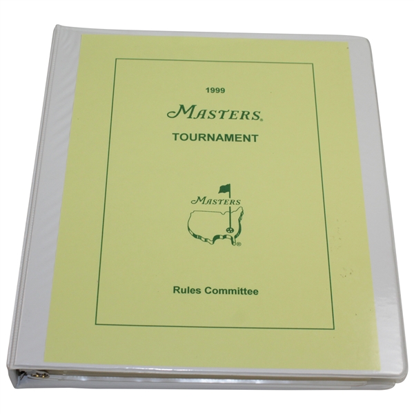 1998 Masters Tournament Rules Committee Binder