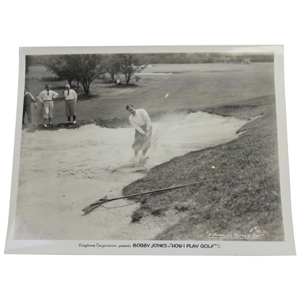 Original Bobby Jones in Vitaphone Corporation Presents 'How I Play Golf' B&W Photo - Bunker