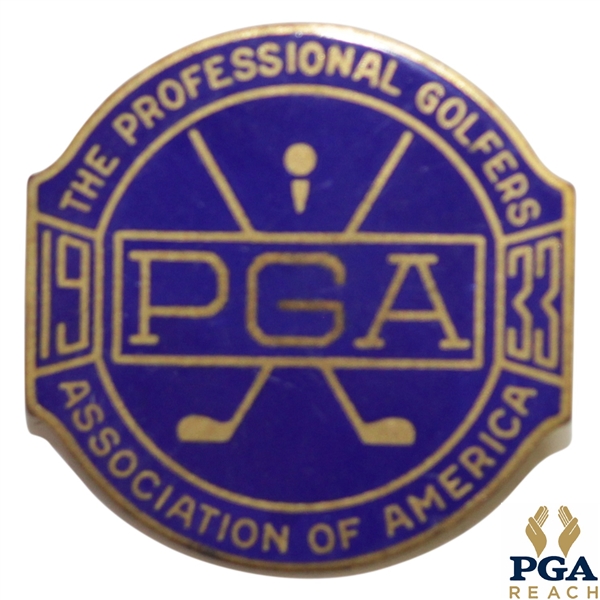 1933 PGA Championship at Blue Mound CC Contestant Badge - Gene Sarazen Winner