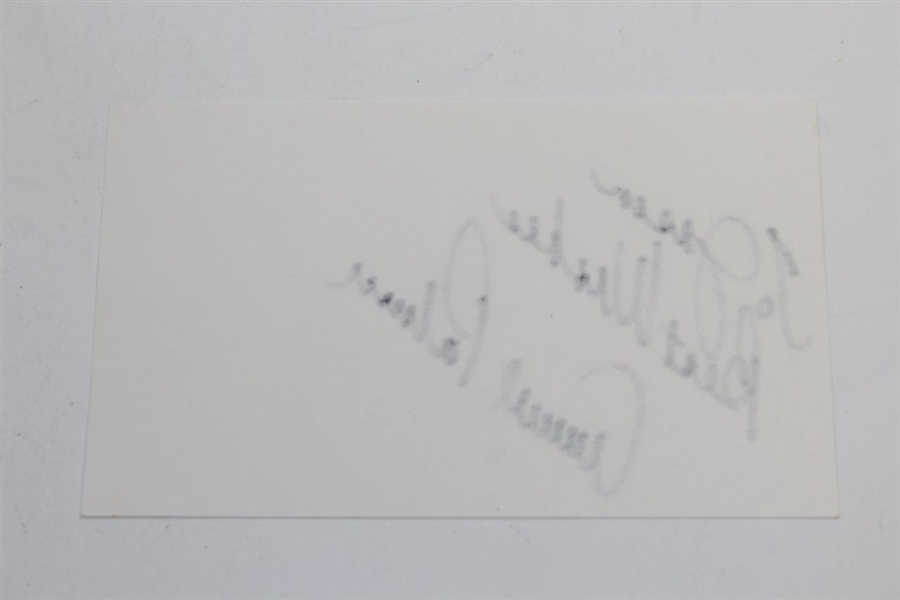 Arnold Palmer Signed 3x5 Card 'To Jason, Best Wishes' JSA ALOA