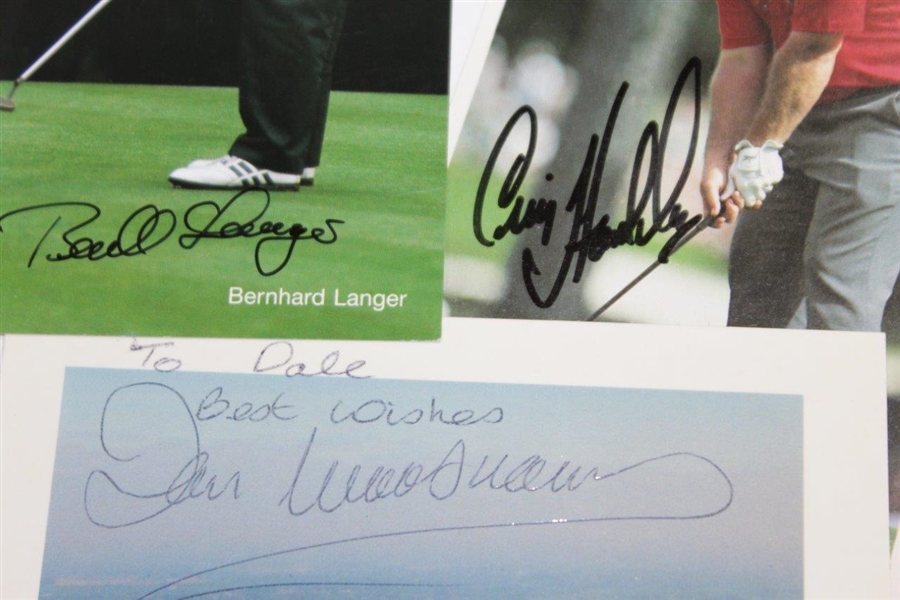 Masters Champs Bernhard Langer, Ian Woosnam, & Craig Stadler Signed Misc. Photos JSA ALOA