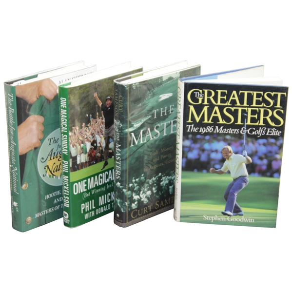 Four (4) Masters/Augusta National Books - Greatest Masters, Masters, One Magical Sunday, & Battle for Augusta National