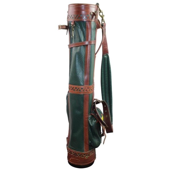 Vintage Augusta National Golf Club Leather Belding Golf Bag with Headcovers & Rain Guard