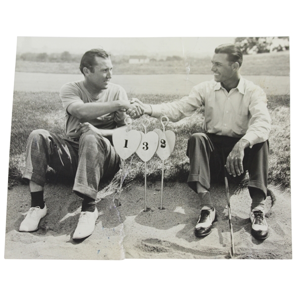 Vintage Ben Hogan Original Photo with Golfer & Practice Markers