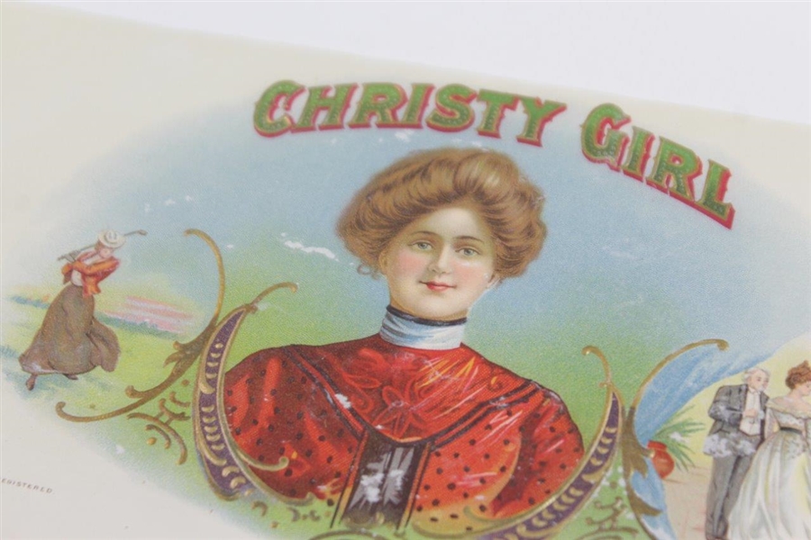 Vintage Christy Girl Lady Golfer Card with Great Graphics