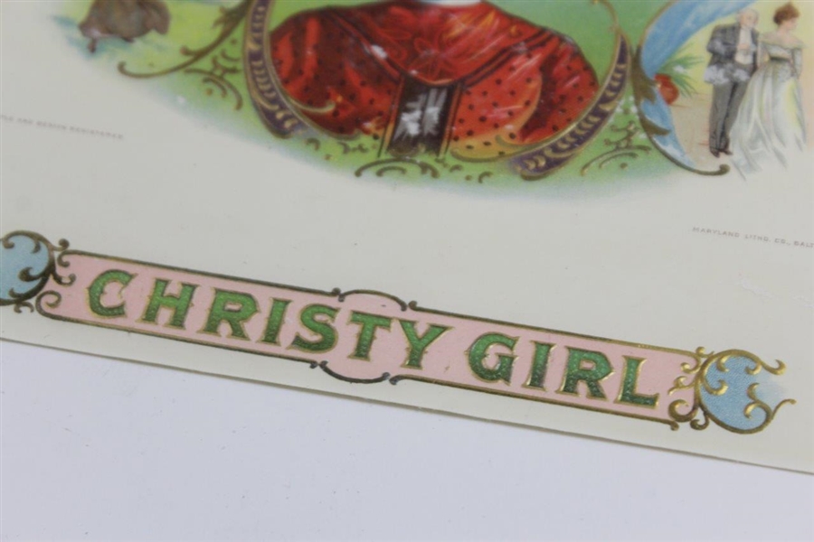 Vintage Christy Girl Lady Golfer Card with Great Graphics