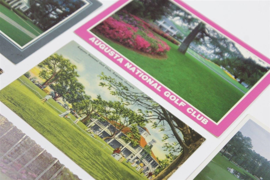 Seven (7) Classic & Vintage Augusta National Golf Club Postcards - Some Used