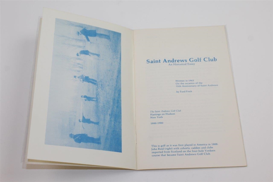 1980 'The Saint Andrews Golf Club: An Historical Essay' 2nd Edition by Ford Frick