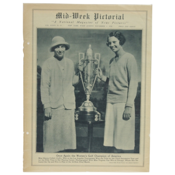 1930 Mid-Week Pictorial Cover with Women's Golf Champs Content - November 1st
