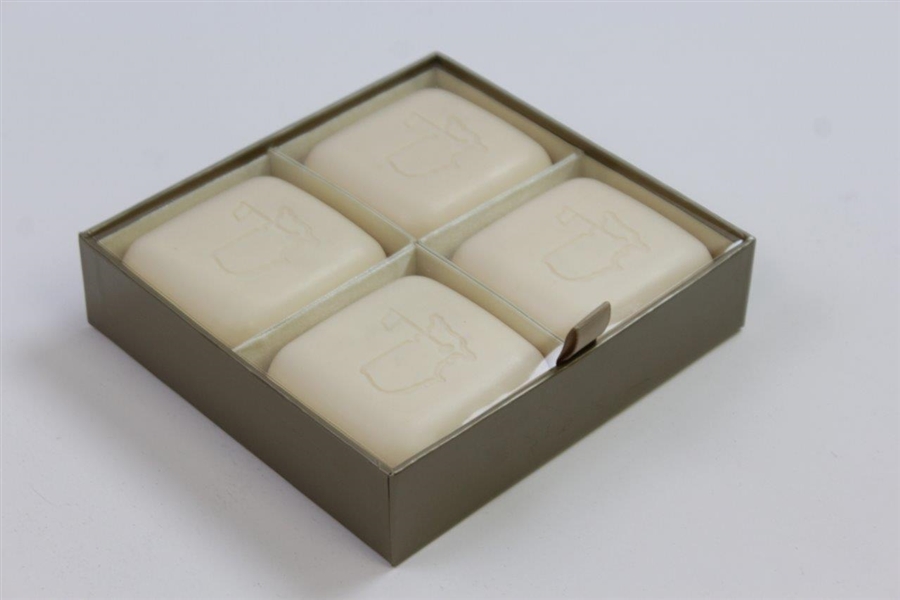 Masters Box of Four (4) Masters Logo Cream Colored Soap Bars - Unused
