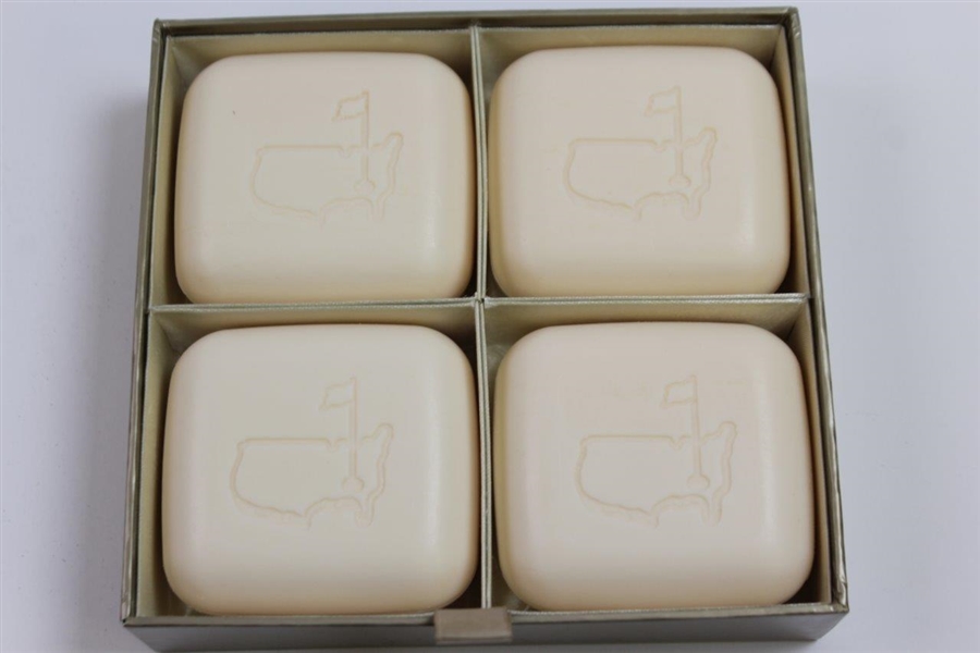 Masters Box of Four (4) Masters Logo Cream Colored Soap Bars - Unused