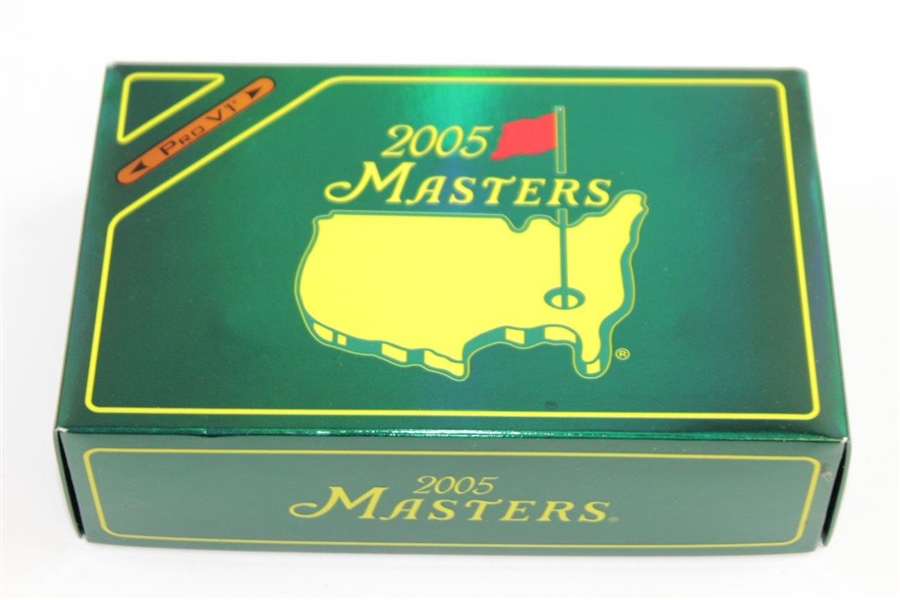 2005 Masters Tournament Titleist ProV1 Logo Golf Balls in Original Unsealed Packaging