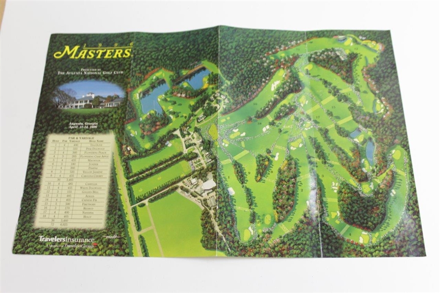 1996 Masters Spectator Guide, Yardage Book, Local Rules Card, & Course Map
