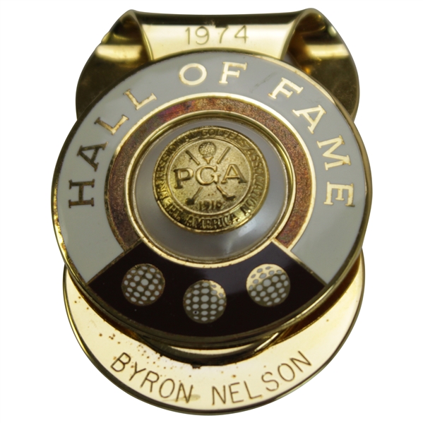 PGA World Golf Hall of Fame Commemorative 1974 Byron Nelson Money Clip