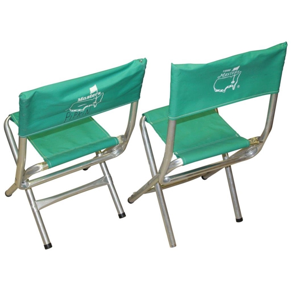 1996 & Circa 1990's Masters Tournament Aluminum Frame Folding Chairs with Logo