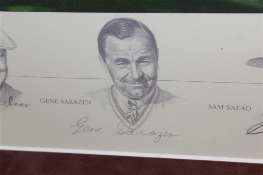 Sarazen, Snead, & Nelson Signed The Starters Ltd Ed Print #21/500 - Framed JSA ALOA