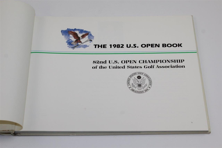 1982 US Open at Pebble Beach Official Hardcover Program - Tom Watson Winner