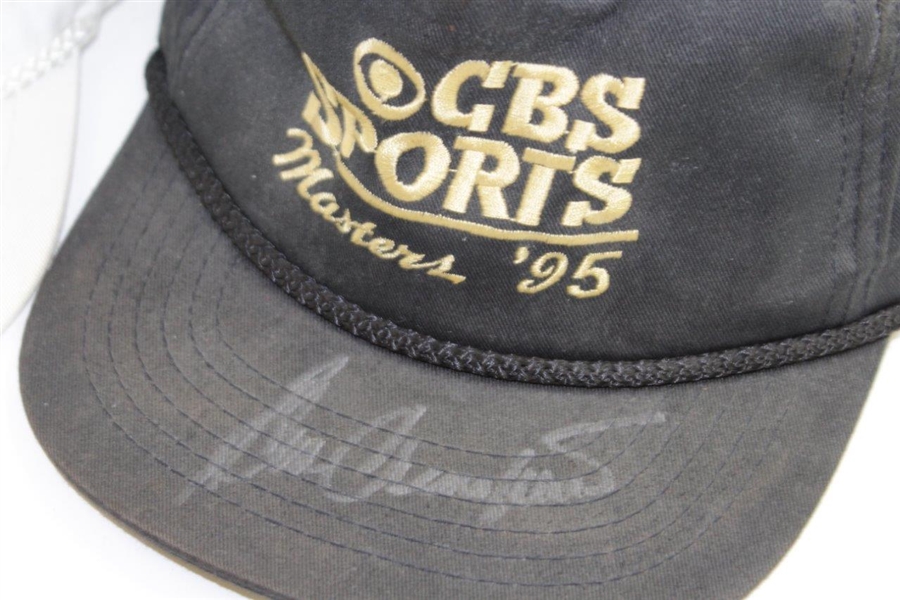 Fred Couples & Ben Crenshaw Signed Masters CBS Sports Logo Hats - White '92 & Black '95 JSA ALOA