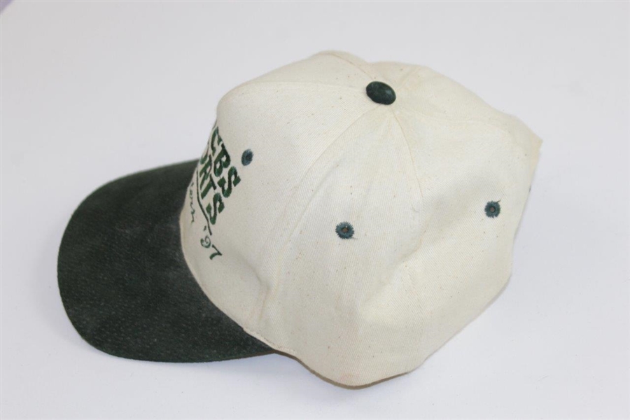1997 The Masters Tournament CBS Sports Green/Khaki Hat - Tiger's First Masters Win