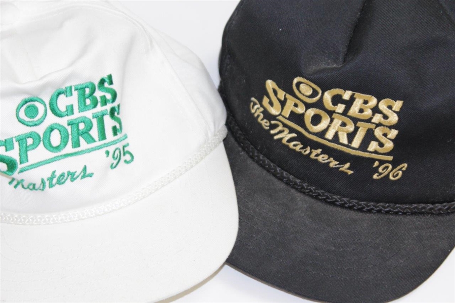 Eight (8) Various Masters CBS Sports Logo Hats - 1990  Signed by Tom Weiskopf JSA ALOA