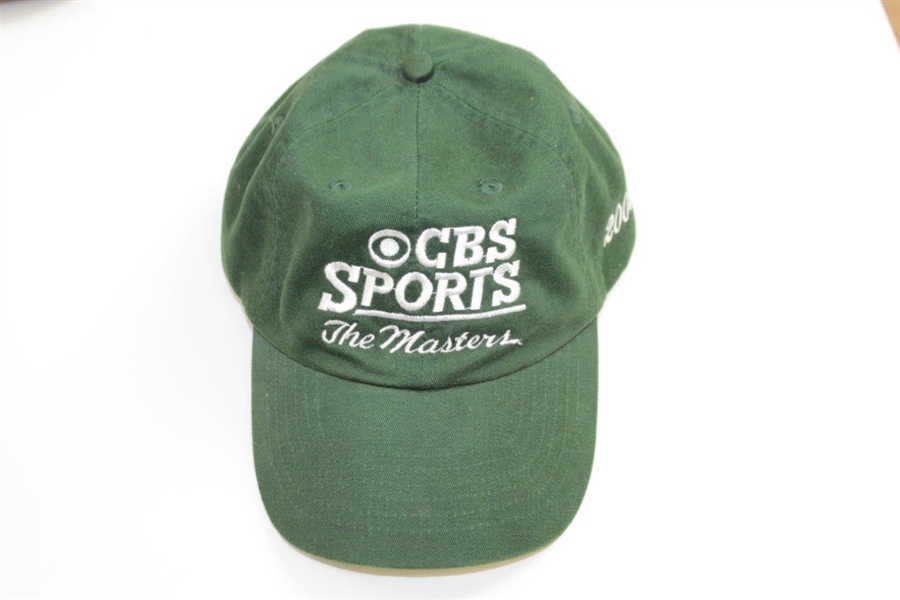 Six (6) The Masters Tournament CBS Sports Logo Hats - 2000-2001, 2006, 2010-2012