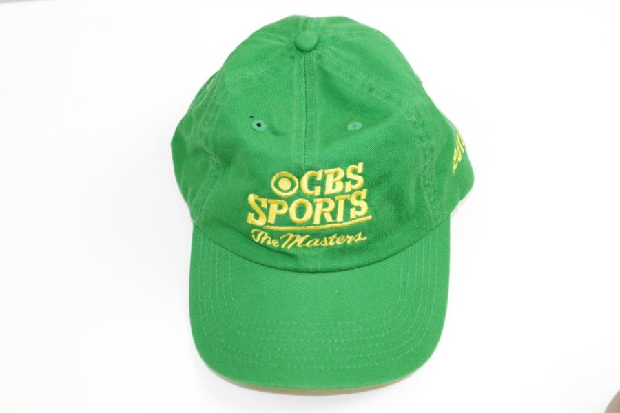 Six (6) The Masters Tournament CBS Sports Logo Hats - 2000-2001, 2006, 2010-2012