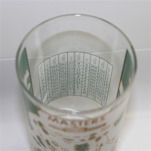 Set of Six (6) Classic Masters Course Map & Clubhouse Logo Frost Wrapped Glasses