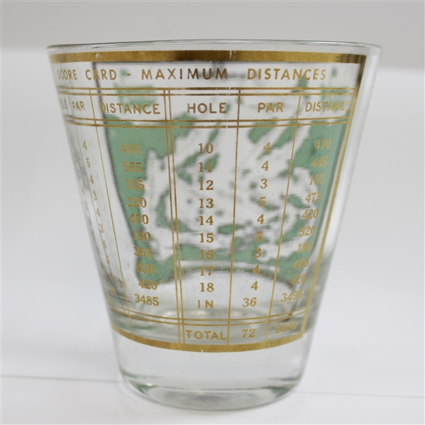 Two Classic Masters Tournament Course Map Martini Glasses