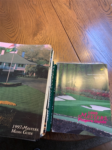 Twenty-Four (24) Assorted Masters Media Only Publications: Media Guides (1997-2009) & Players Guides (1995-2009)