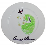 Arnold Palmer Signed Original Personal Painted Art Plate JSA ALOA