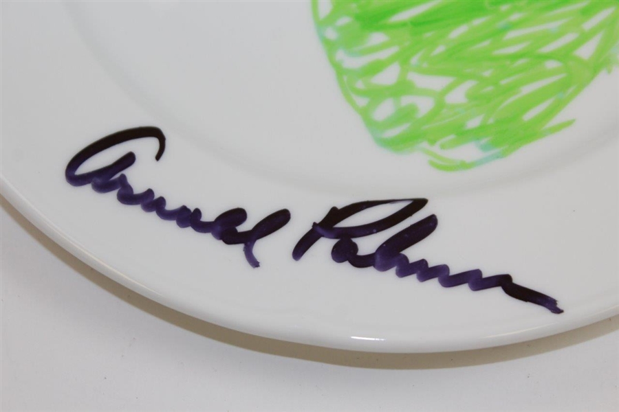 Arnold Palmer Signed Original Personal Painted Art Plate JSA ALOA