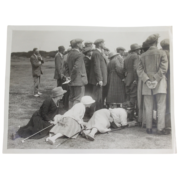 Women Spectators Stooping to Watch at St. Andrews Daily Mirror Photo - Victor Forbin Collection