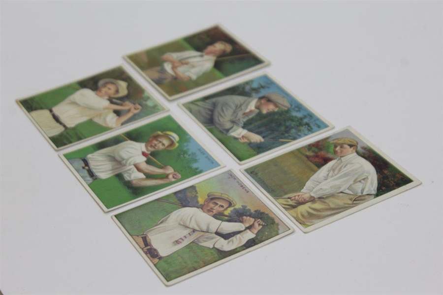 Vintage Mecca Cigarette Golf Cards - Six (6) Golfer Series - Smith, Nicholls, Douglas, & others