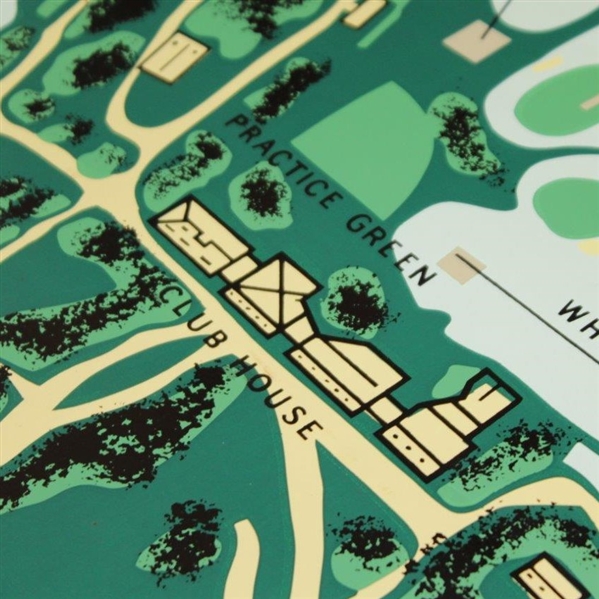 Original 1966 Augusta National Golf Club 'Scene of the Masters Tournament' Aerial Layout Advertising