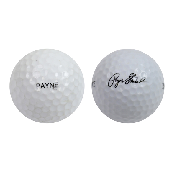 Lot of 2 Payne Stewart Personal Golf Balls