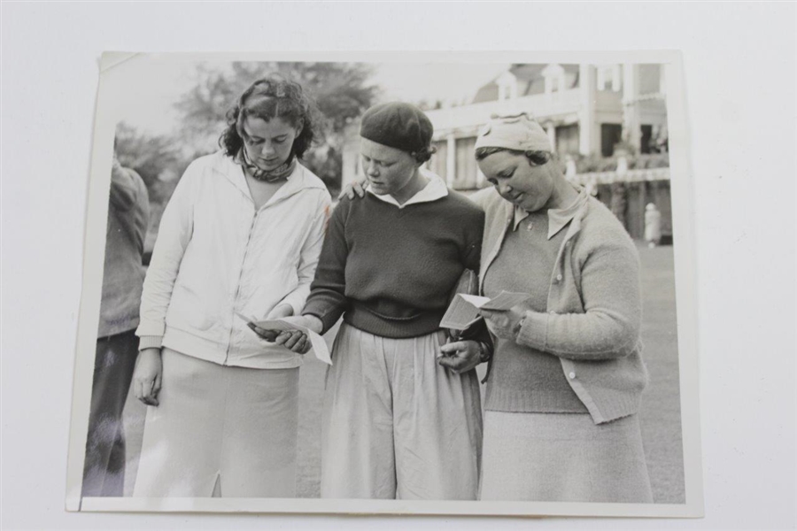 Patty Berg, Estelle Lawson, & Marian McDougall Wire Photo - 9/20/1938 