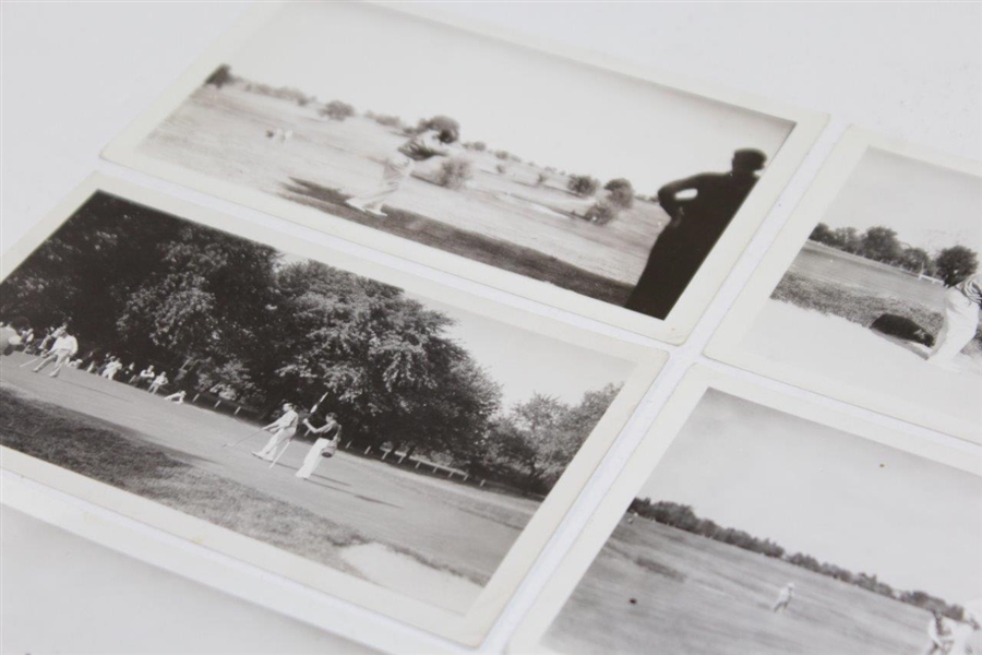 Six (6) Original Walter Hagen B&W Golfing Photos From His Estate with Letter
