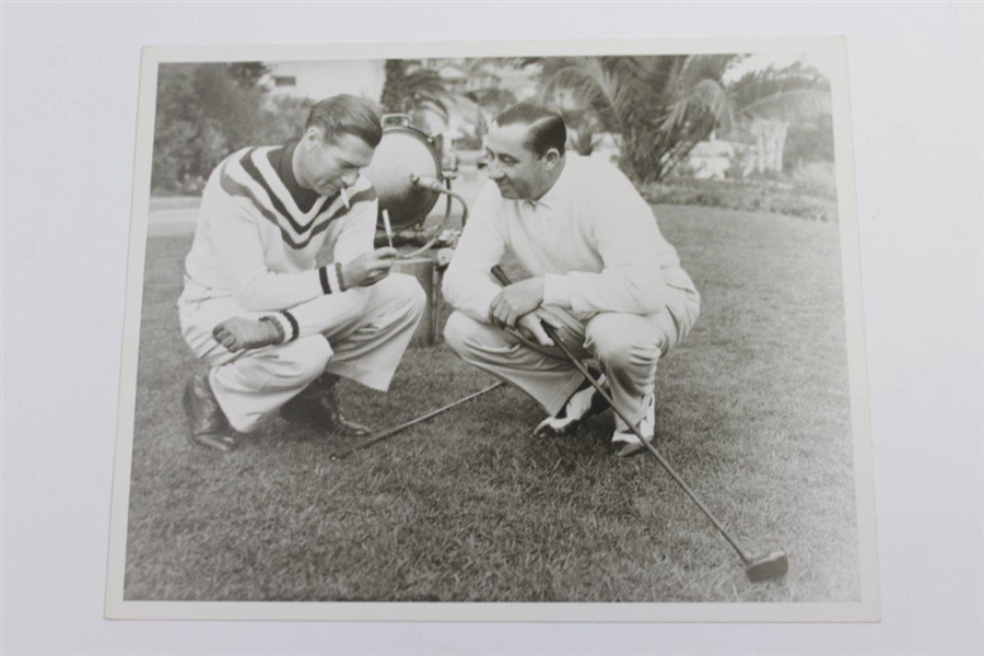 Three Original Walter Hagen & Douglas Fairbanks, Jr. B&W Photos From Estate with Letter
