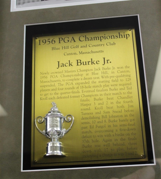 Jack Burke Jr Commemorative 1956 PGA Championship Custom Cherry Wood Golf Display