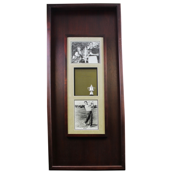 Jim Turnesa Commemorative 1952 PGA Championship Custom Cherry Wood Golf Display