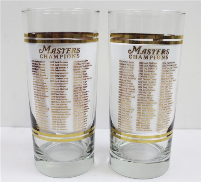 Pair of 2020 Masters Champions Commemorative Glasses