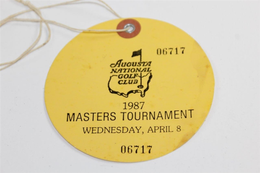 1994 (O'Meara) & 1995 (Stadler) Masters Clubhouse Badges Plus 1987 Wednesday Ticket #06717