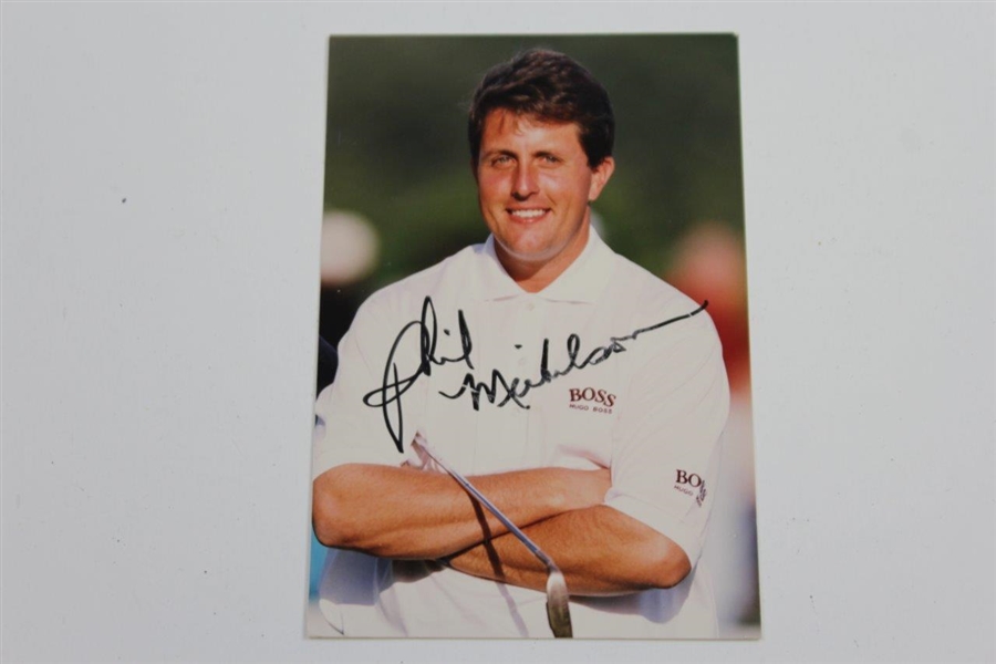 Early Phil Mickelson Signed Photo JSA ALOA