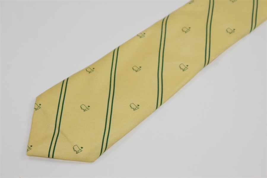 Augusta National Golf Club Yellow with Green Logo Vineyard Vines Tie