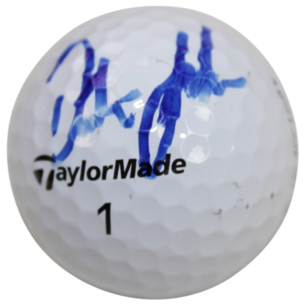 Dustin Johnson Signed TaylorMade Logo Golf Ball JSA ALOA