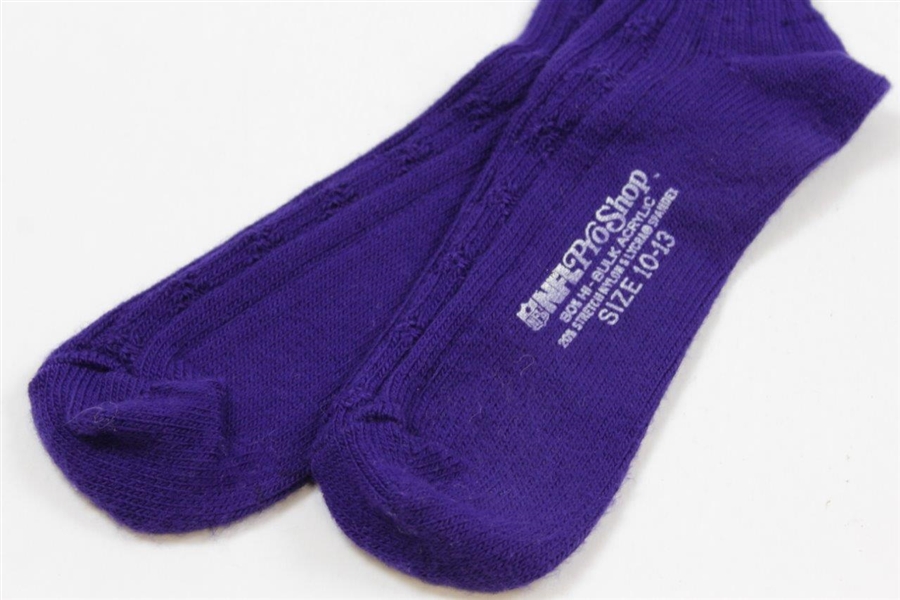 Payne Stewart's Personal Tournament Worn Socks - Purple