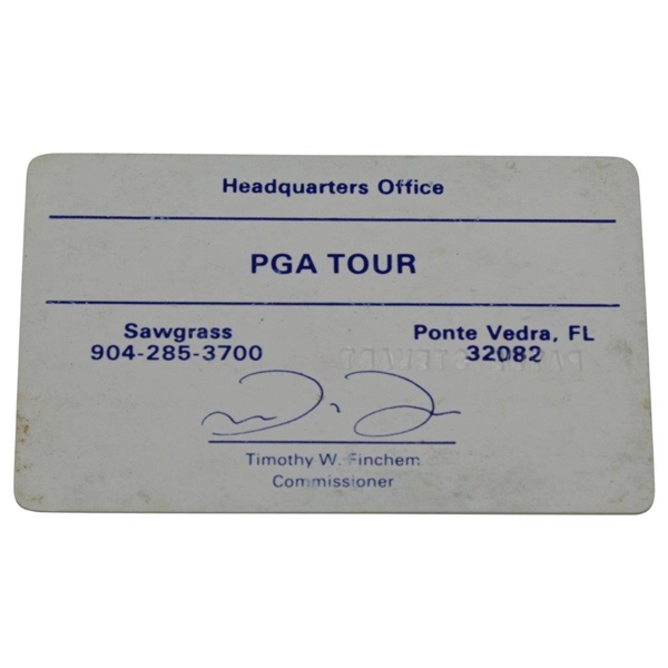 Payne Stewart's Official 1997 PGA Tour Member Card - Signed JSA ALOA