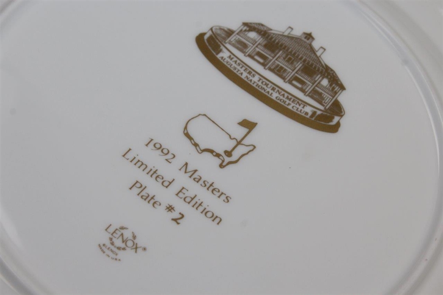 Payne Stewart's Masters Ltd Ed Lenox Commemorative Plate #2 with Box - 1992