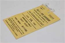 1980 US Open 4th Tournament Day Grounds Ticket #09183 - Jack Nicklaus Win