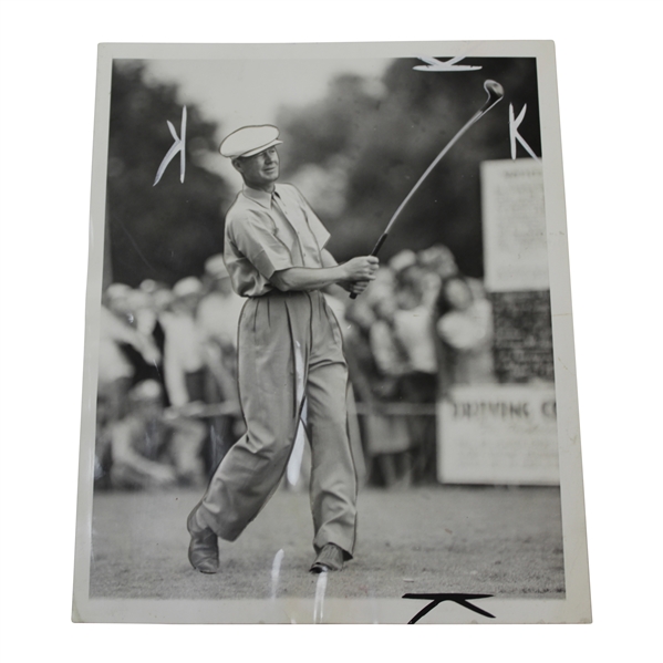 Lot Detail - Byron Nelson 1945 AP Wire Photo in Action at Tam O'Shanter ...